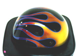 Candy Flames on Helmet